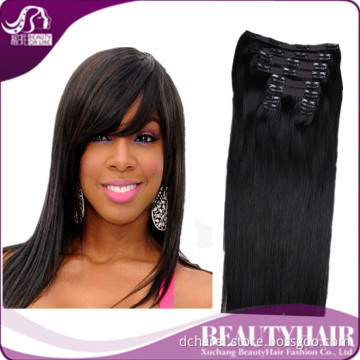 Brazilian Clip in Hair Extension, 10PCS/Set, 125g, Hot Sell